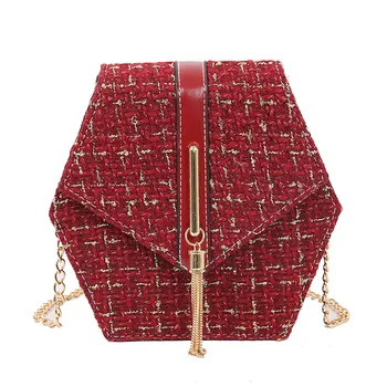 

Messenger Bag Women Shoulder Bag Women Chain Wool Tassel Small Square Shoulder Bag Strap Crossbody Bags For Women 2020