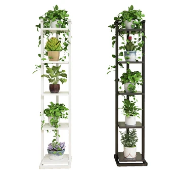 

Living Room Floor Flower Stand Multi-layer Indoor Multi-purpose Hanging Basket Fleshy Green Loof Shelf Special Space Saving Wrou