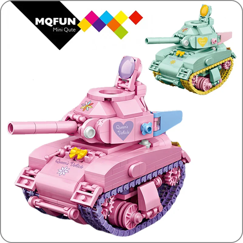 Лоз мини блоки Technic модель автомобиля строительные kawaii зеленый розовый бак блок