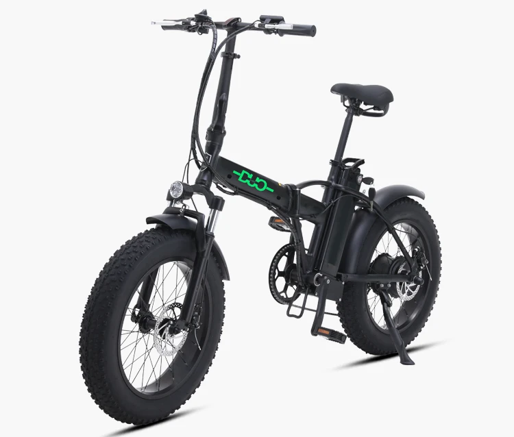 G электровелосипед 20 дюймов, Электрический горный велосипед 48 В 4,0 ВТ, электрический складной велосипед, толстых шин, Электрический электровелосипед, пляжный электровелосипед - Цвет: Черный