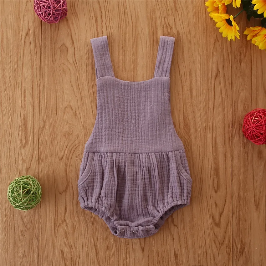 Baby Bodysuits are cool Newborn Infant Baby Girls Romper Cotton Linen Infant Clothes bulk baby bodysuits	 Baby Rompers