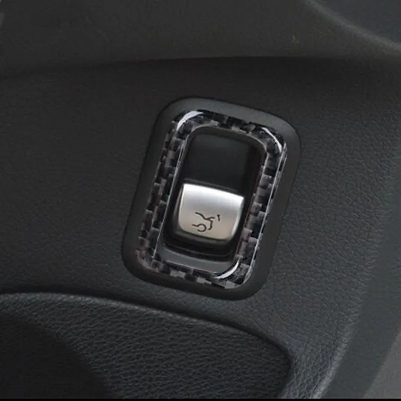 CNORICARC-Carbon-fiber-Car-Door-Trunk-Buttons-Frame-Decorate-Cover-Trim-for-Mercedes-Benz-C-class