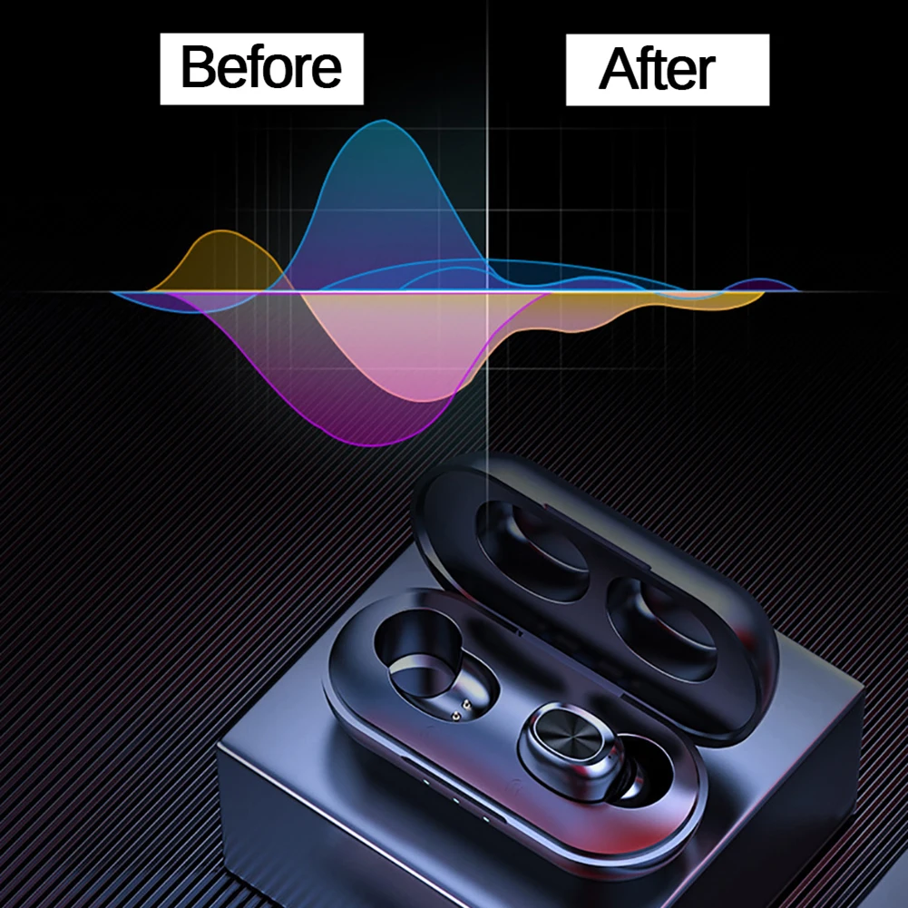 B5 tws bluetooth fone de ouvido sem fio 5,0 toque Control fones A prova d9algua 9d estereo Musa 300 mah banco potência