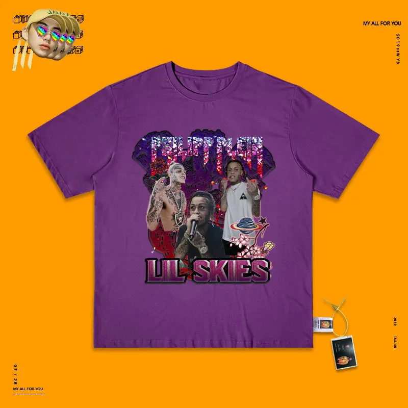 Violet Ins Exceed Fire Cec Basics короткий рукав Паровая волна T хип-хоп рэп певец литовский мужчины и женщины - Цвет: Violet