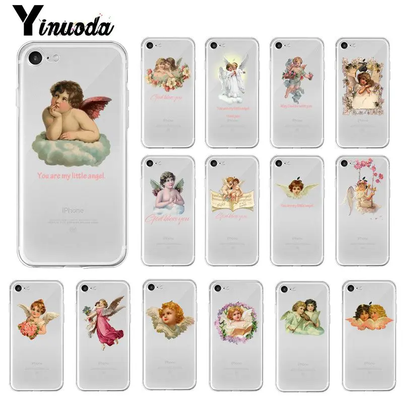 Yinuoda Renaissance angels мягкая резина, термопластичный полиуретан чехол для телефона iPhone X XS MAX 6 6s 7 7plus 8 8Plus 5 5S SE XR 10 11 pro max