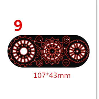 9-107x43mm 9 шт. Mechanica стимпанк металлические режущие штампы высечки пресс-формы для украшения скрапбукинга бумага ремесло нож плесень лезвие удар трафареты штампы - Цвет: 9-107x43mm