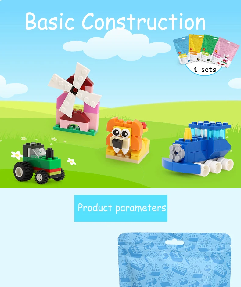 DOLLRYGA juguetes строительные блоки Краб Duplo Кирпичи DIY креативный knutselen kinderen lote 3D игрушка для детей в мешках набор блоков