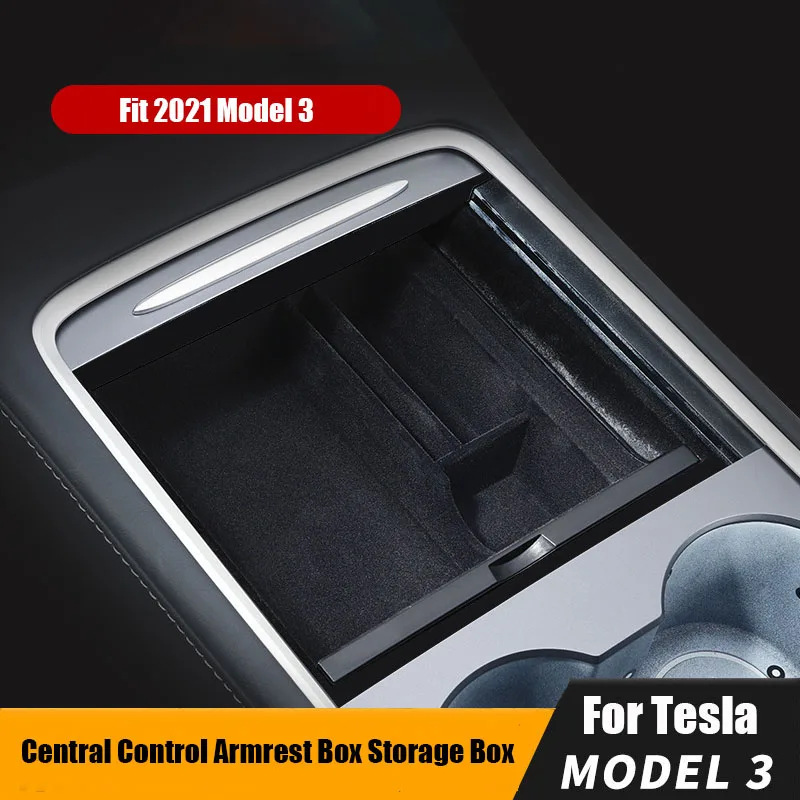 For Tesla Model 3 Y 2021 2022 Car Armrest Box Storage Organizer