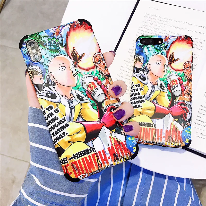ONE PUNCH-MAN чехол для iPhone 6 6s 7 8 plus X XR XS Max чехлы для телефонов Новейшие японские аниме Saitama Genos мягкая ТПУ задняя крышка Coque