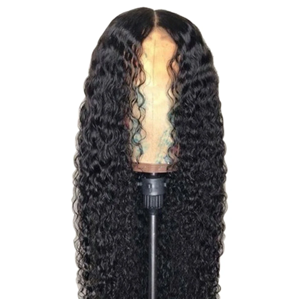 

Short Lace Front Wigs for Black Women Glueless Lace Wig with Baby Hair Synthetic Wigs 16 Inch Curly Bob Wigs 180% Density Black.