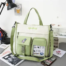 

Nylon Tote Bag Women Designer Handbags 2021 Shoppers Fashion Casual Korean Style Large Capacity Multi-Pocket Print Shoulder Bags