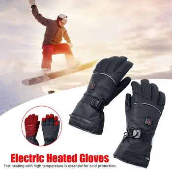 

Electric Heated Gloves with Temperature Adjustment Lithium Batteries Gloves for Skiing Hiking Climbing Driving Cold Weather