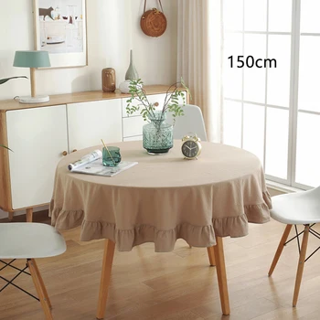 

Table Cloth Lace Swing Home Kitchen Round Wedding Solid Nordic Restaurant Party Washable Banquet Dining Room Removable
