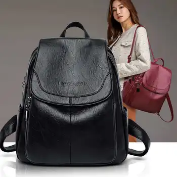

Large Women Backpack Leather Female Travel Shoulder Bag Backpack High Quality Women School big Back Bag Backbag for Girl Mochila