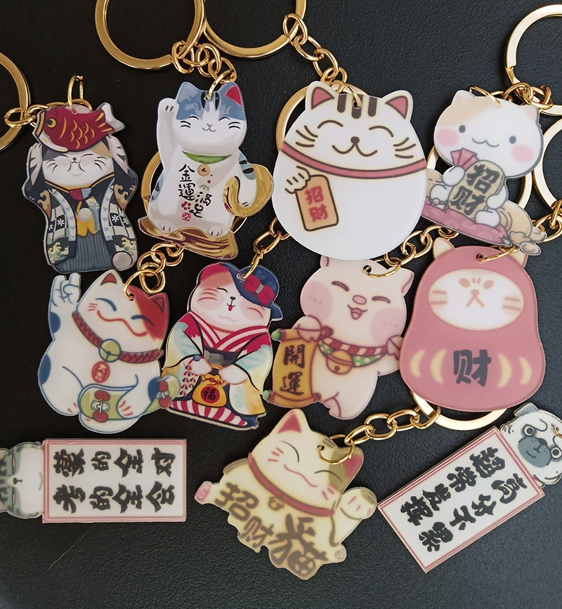 1 шт. аниме omamori Fortune Cat Very Cute Portachiavi Подвеска Брелки | Украшения и аксессуары