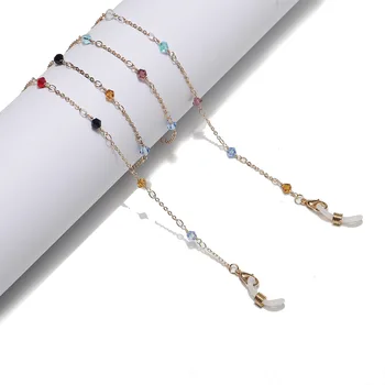

Bohemia Hand-Woven Rice Beads Mask Chian For Women Geometric Mix Colour Glasses Chain Statement Jewelry Eyewears Cord Holder