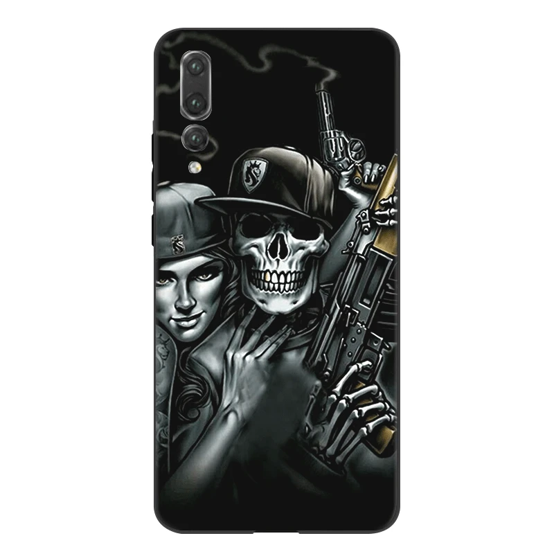 Мобильный чехол для телефона huawei Honor Note 6A 7A 7X8 9 10 View 20 Pro Lite 8X Grim Reaper Череп Скелет Роскошный милый