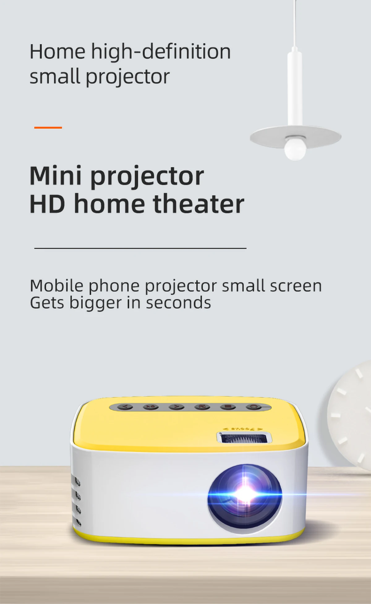 T20 Built-in Same-screen Version Of The Mini Portable Storage Bag USB LED Home Photo Media Video Payer Cinema Projector_voghion.com