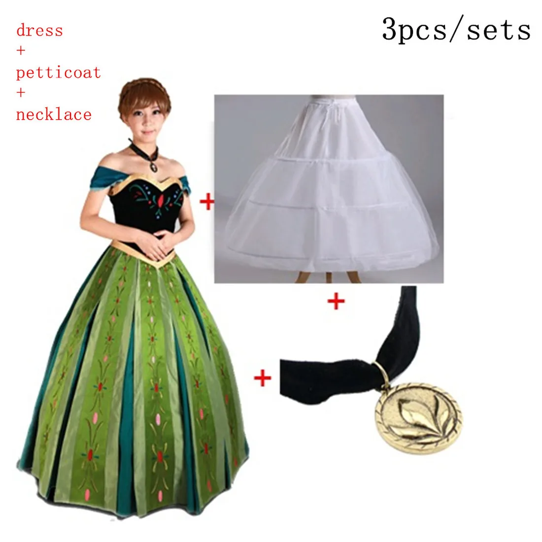 

Carnival Luxury Elsa&Anna Birthday Fashion Ice Snow Queen Party Costume Cosplay Dress Adult Lady Cinderella Snow White Princess