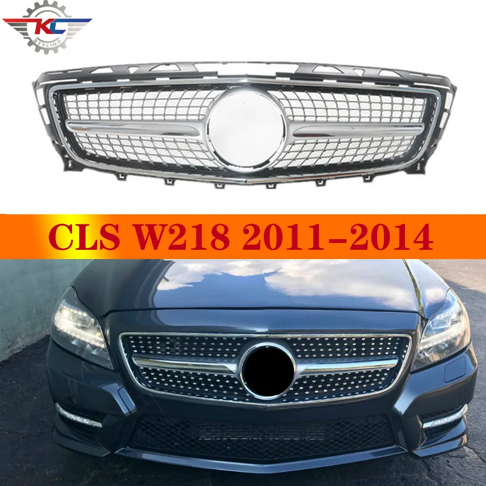 

Diamond Grille for Benz CLS CLASS W218 CLS300/350/500 2011-2014 year ABS Materials Racing Grille
