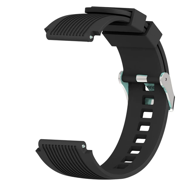 Silicone Smart Watch Strap for Samsung Galaxy Watch 3 45mm 41mm Galaxy Watch 42mm 46mm Replacement Bracelet for Gear S3 Wristban Black