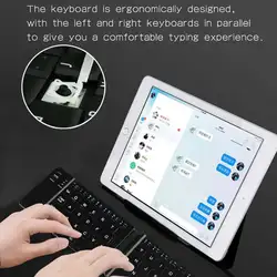 Мини Портативная Складная Bluetooth клавиатура для мобильного телефона/планшета/ПК беспроводные клавиатуры Teclado