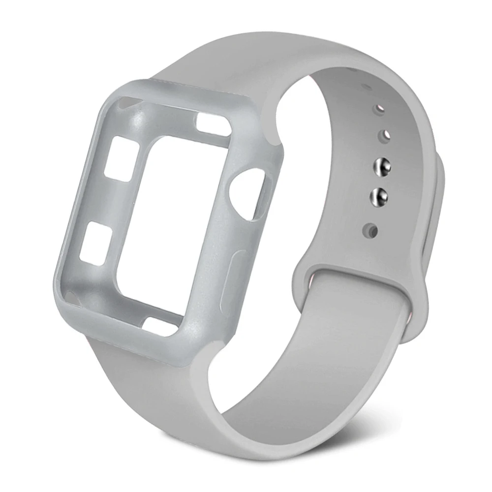 MU SEN Спорт Силиконовый ремешок для apple watch серии 4/3/2/1 заменить браслет для наручных часов Watchstrap для apple watch 42mm 38 мм - Цвет ремешка: Retro white