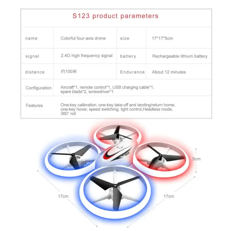 3dr solo remote charger RC Mini Quadcopter Colorful Light RC Drone Remote Control Aircraft Radio Control  Altitude Hold Helicopter Children Toys Gift camoro quadcopter drone with camera