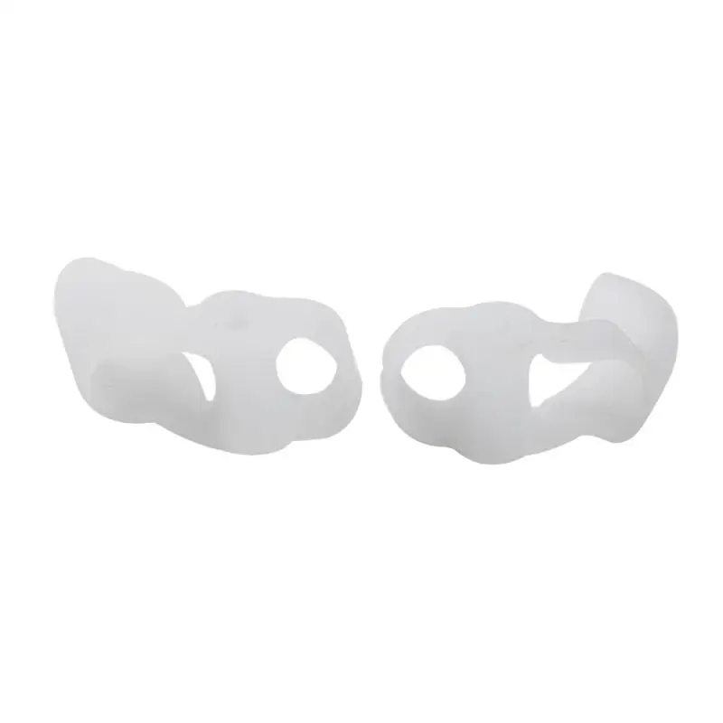 1 Pair Silicone Gel Foot Fingers Two Hole Toe Separator Silicone Toe Separator Corrector Thumb Feet Care Adjuster hallux TSLM1