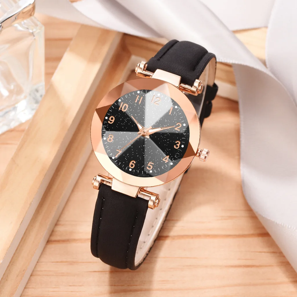 

Hot Selling Starry Dial Diamond Shape Mirror Ladies' Watch Korean Style Trend Fashionable Watch