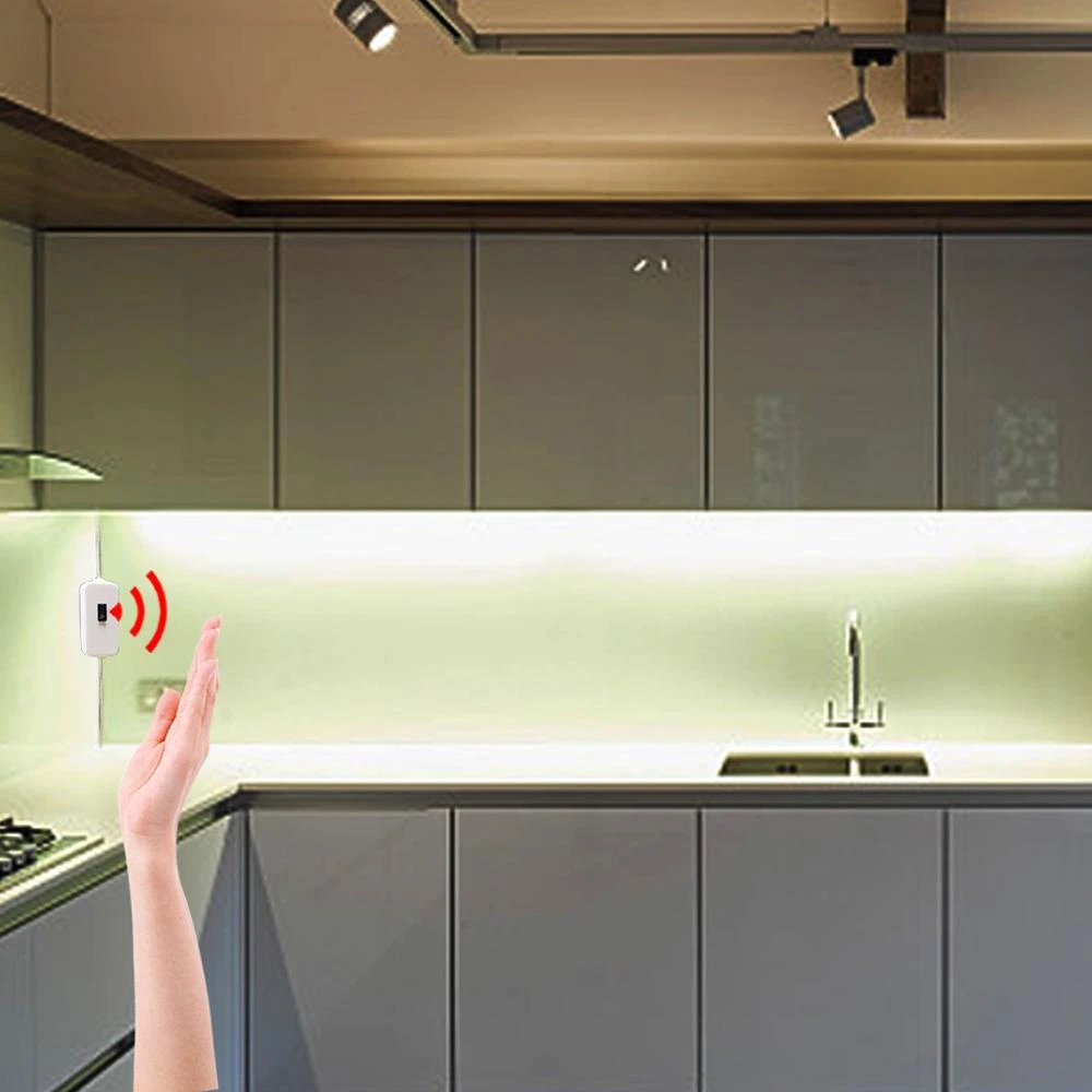 Hand Motion Sensor LED Bar Light Under Cabinet Cupboard Wardrobe Kitchen Closet