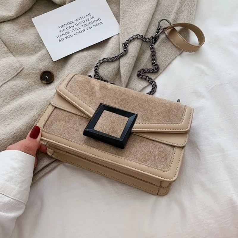 

Winter New Shoulder Messenger Bag Female Travel Phone Purses Handbags Scrub Leather Chain Crossbody Bags For Women bolso mujer