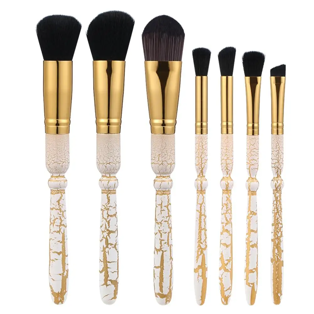

HOT SALE 7Pcs Sword Shape Crack Pattern Makeup Brushes Powder Foundation Cosmetic Tools