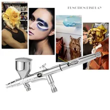 KKmoon 0,2/0,3/0,5 мм 9cc гравитационная подача двойного действия Аэрограф набор для искусства Ремесленная краска хобби модель тела ногтей аэрограф