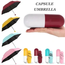 Большой поставщик капсул зонтик мини-светильник маленькие карманные зонтики анти-УФ Складные компактные чехлы