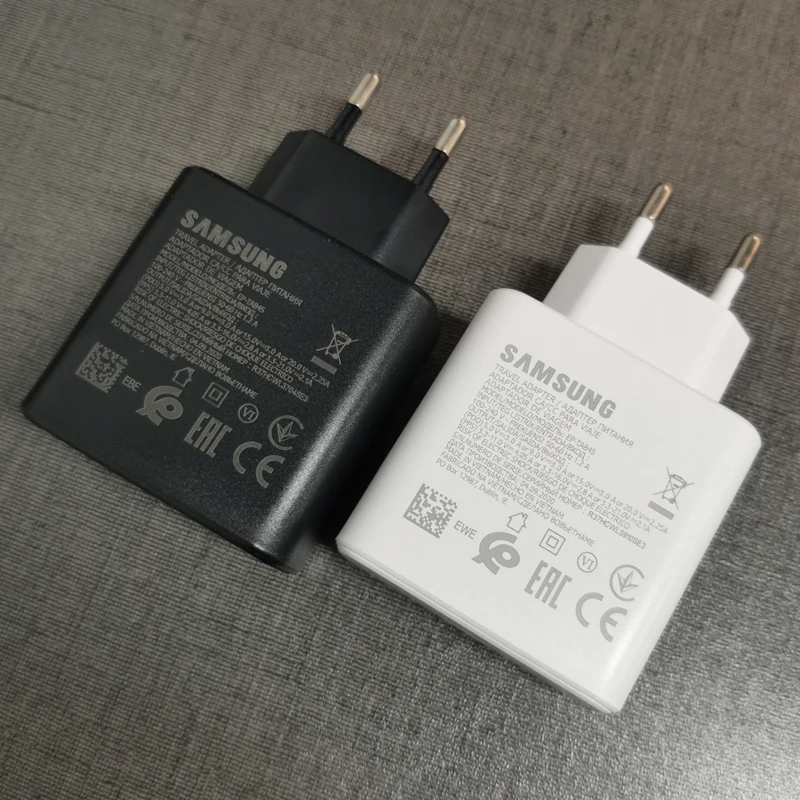 Samsung 45W USB-C Super Adaptive Fast Charge Charger EP-TA845 For GALAXY Z Fold 3 S20 S21 Note 20 Ultra 10 Plus A71 A72 A82 A91 iphone to type c converter