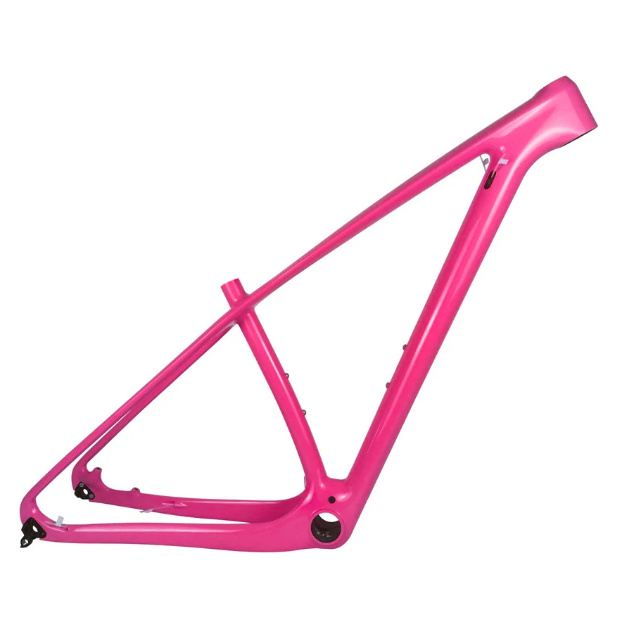Pink Glossy Spcycle полностью Углеродные MTB велосипедные рамы 29er 27,5 er MTB горный велосипед карбоновые рамы 1" 17" 1" 21" через ось 142*12 мм - Цвет: Pink Glossy