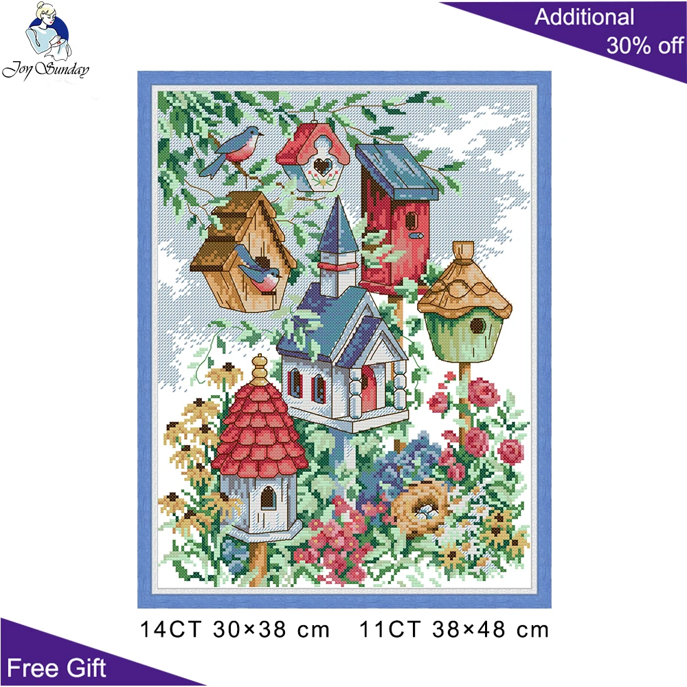 Joy Sunday Bird's Nest Home Decor, Cross Stitch C692 D110 D828 D853 DA047 DA178 DA518 DA572 DA574 F190 F655 F852 F931 FA128 J462