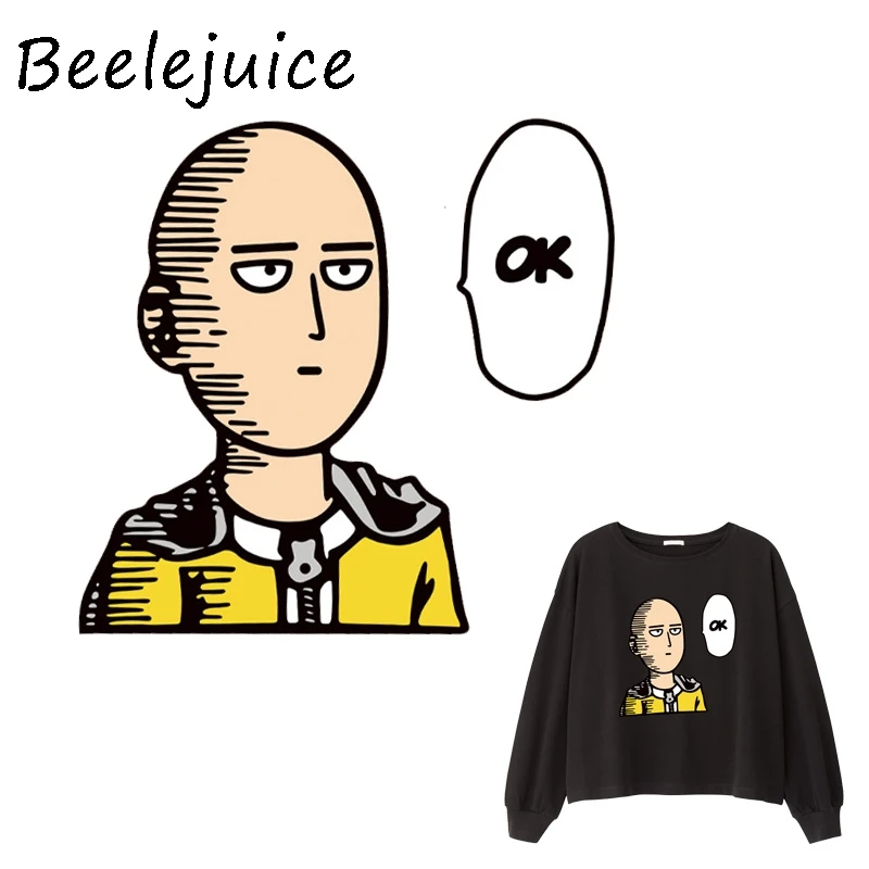 24 шт. ONE PUNCH-MAN Мультяшные патчи для одежды DIY класс-термопереводные наклейки декоративные аксессуары