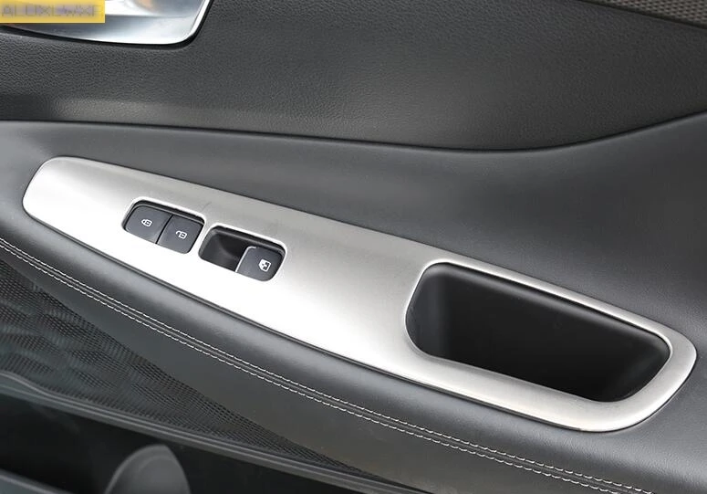 Автомобильные аксессуары для hyundai santa fe IX45 автомобильный подлокотник на внутреннюю сторону двери Кнопка Подъема Окна крышка комплект отделка левый руль