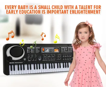 

Early Enlightenment Children's electronic organ With microphone Piano multifunction Key 61 Baby music toys