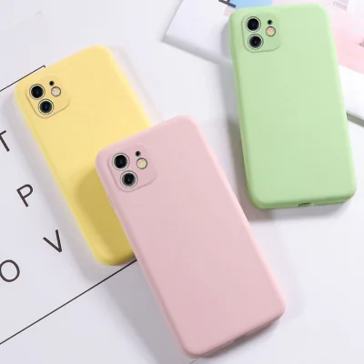 IPhone 11 Pro Оригинальный жидкий силиконовый полностью зеркальный мобильный телефон