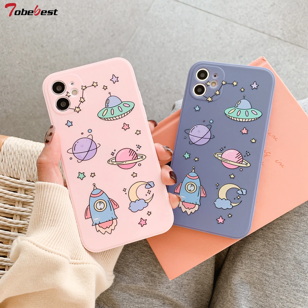 Космический корабль динозавр телефонный чехол для iPhone 11 Pro Max 12 Mini XS SE 2020 X XR 7 8 Plus