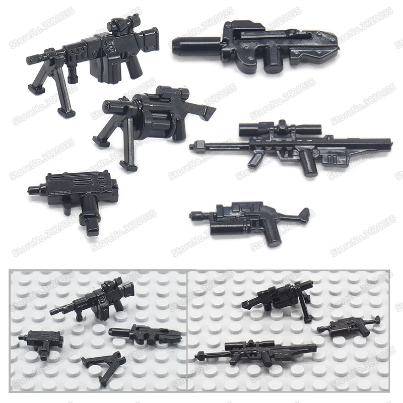 

Legoinglys Special Police Weapons Figures Military Building Blocks Assemble Guns ww2 Soldier Equipped Child Christmas Gifts Toys