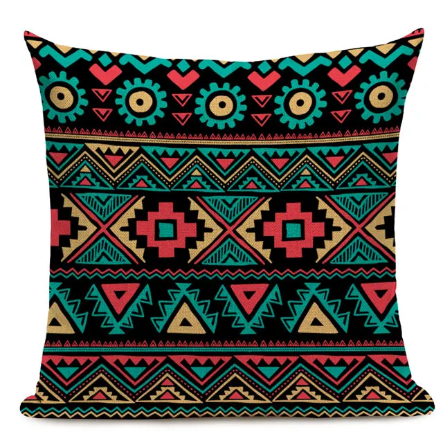 Африканский этнический стиль, наволочка для подушки, красочные геометрические декоративные подушки, льняная подушка для дивана, украшение дома