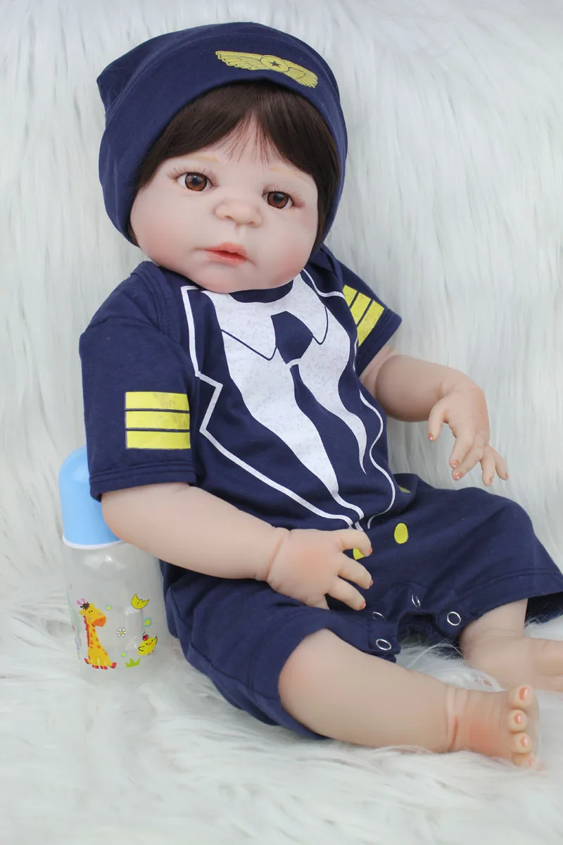 BZDOLL 55 см силиконовая кукла для новорожденных 22 дюйма мальчиков подарок на день