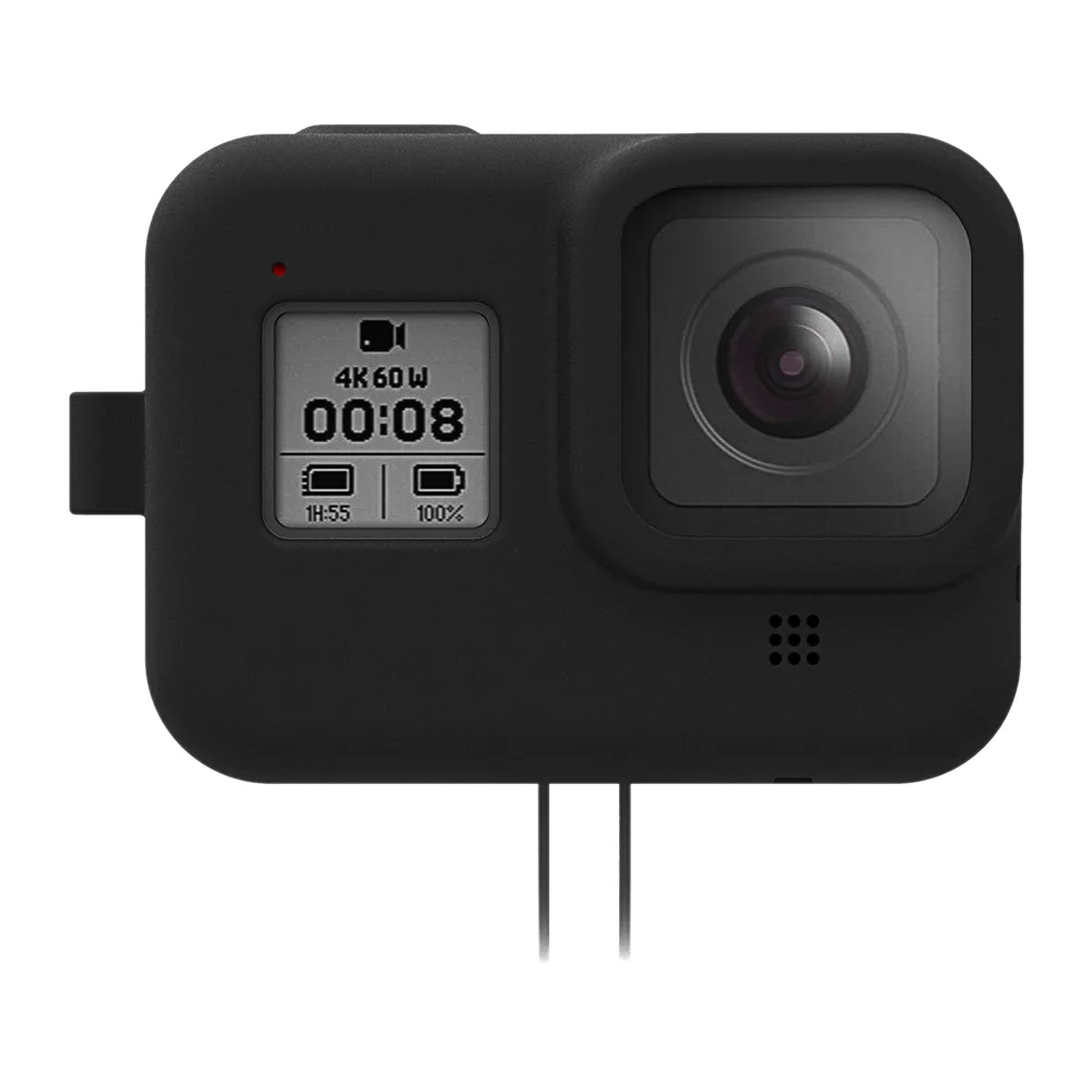 Защитный чехол для GoPro Hero 8 черный мягкий силиконовый чехол для Gopro 8 пленка из закаленного стекла аксессуары для камеры