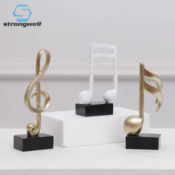 

Strongwell Modern Minimalist Music Trophy Stave Music Symbol Piano Room Statue Crafts Home Decoration Accessories Birthday Gifts