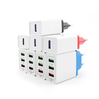 

AC/DC Universal Power 5V Adapter 2A Supply,1-4Ports USB Mobile Phone Charger,5V USB Power Supply,Universal 220V Adapter EU Plug