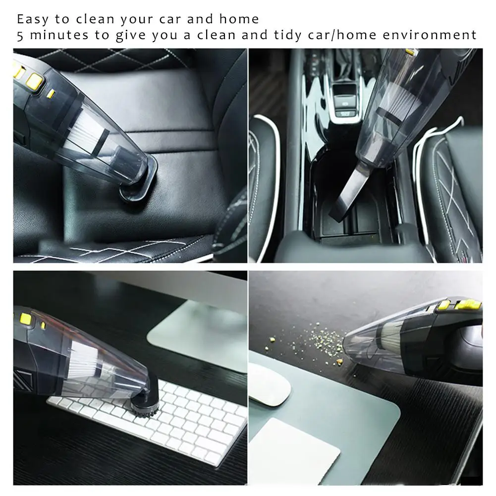 12V высокий всасывающий автомобильный пылесос 120W 3600mbar Портативный Ручной пылесос влажный и сухой двойного использования электронный двойного назначения